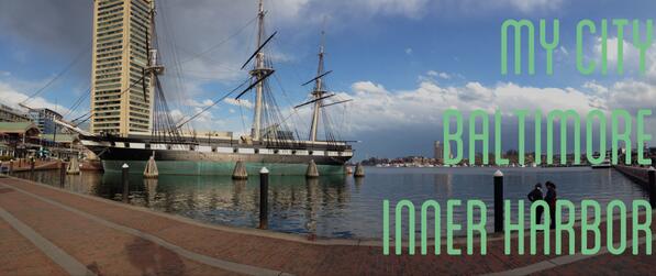 ramz_cncrczn's tweet image. Baltimore city inner harbor  @madewithOver #textography