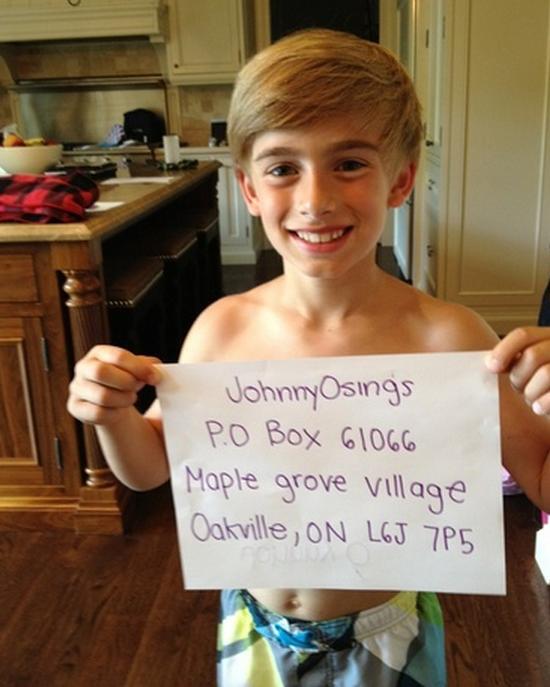 Talent Now☆♫ on Twitter "Fan mail JohnnyOSings Johnny Orlando PO Box 61066 Maple Grove Village