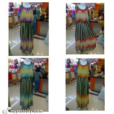 New outer gamis stripes 4 colour idr 80