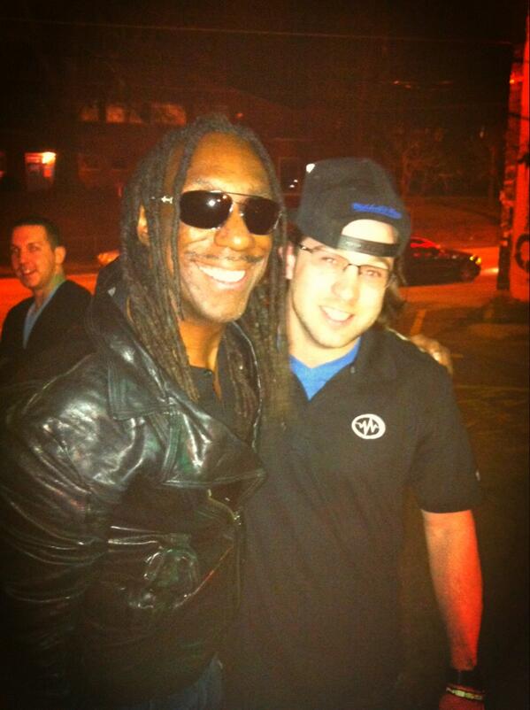NETFREQTV's tweet photo. Our CEO @JuniorStylez w/ @bt_dmb of @davematthewsbnd at the #ATLFilmFestival viewing of "FACES IN THE MIRROR" http://t.co/2jhy0qBiVv