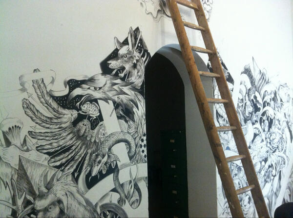 Our new painting based on #Ragnarök, the Nordic #apocalypse following 3 summer-less winters, feels relevant today!