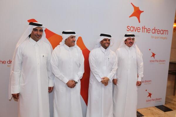 The_ICSS's tweet photo. Save the Dream logo Unveiling Highlights #SecuringSport2013 @MHanzab @OoredooQatar @QOC Mohammed Al Hajri, ICSS, VP http://t.co/kNYyUbulFA