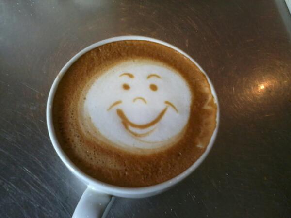 PFitzg3rald's tweet photo. @bathbakerytweet @bathbakery i'm celebrating international #happiness day 2013 by cheering up every #coffee i make! http://t.co/Q2kaMq0Vjd