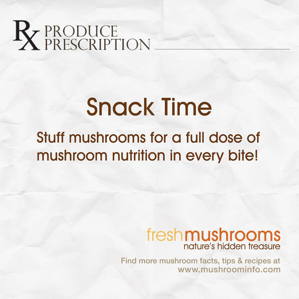 MushroomCouncil's tweet image. RT if it's almost time for a mid-morning mushroom snack! #NationalNutritionMonth #ProducePrescription