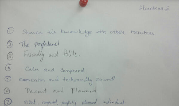 shankarmitra's tweet image. Positive comments about me :- listed by team members #team #workrant