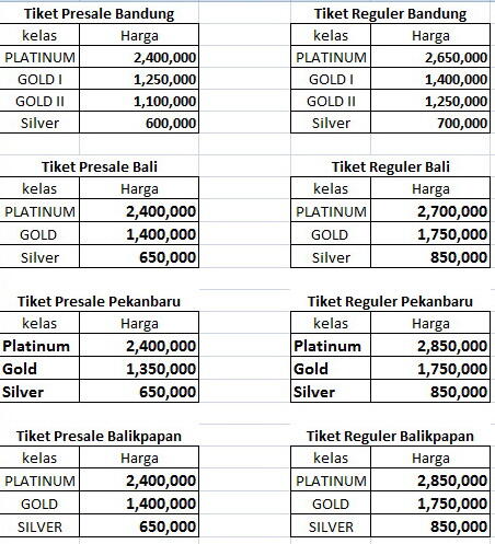Amanda Brownies on Twitter: "Harga PreSale Concert Air 