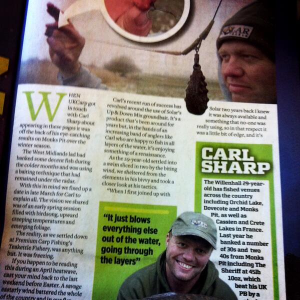 First UKCarp feature for <a href="/CarlSharpAngler/">Carl Sharp</a> in today's new issue