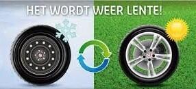Het is weer tijd voor de bandenwissel! Met gratis bandenopslag.Bandenwissel gratis in comb.met onderhoudsbeurt.