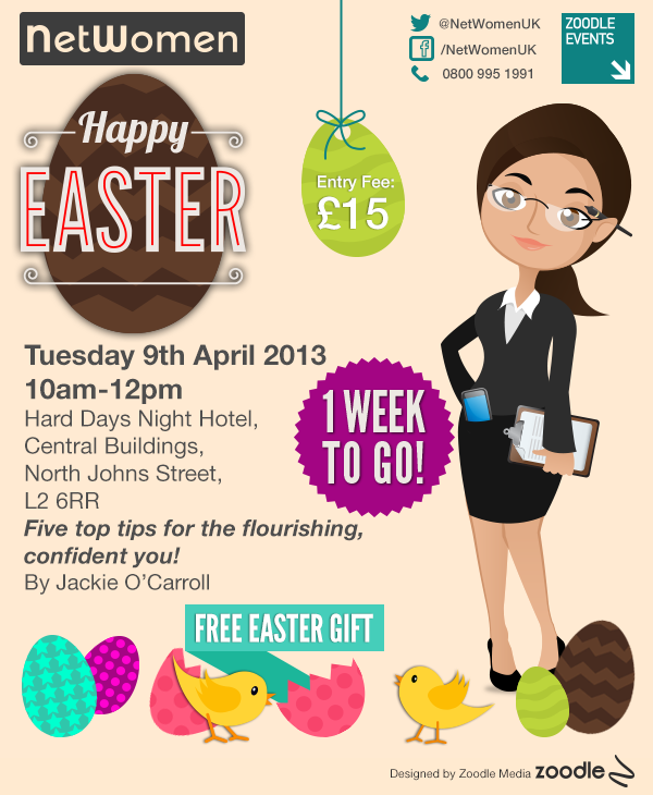 ZoodleLaura's tweet photo. Bank holiday blues? Fret not ladies as NetWomen's Easter Eggstravaganza is only 1 week away http://t.co/hT1TGEhGB0 http://t.co/YqHPApyguh