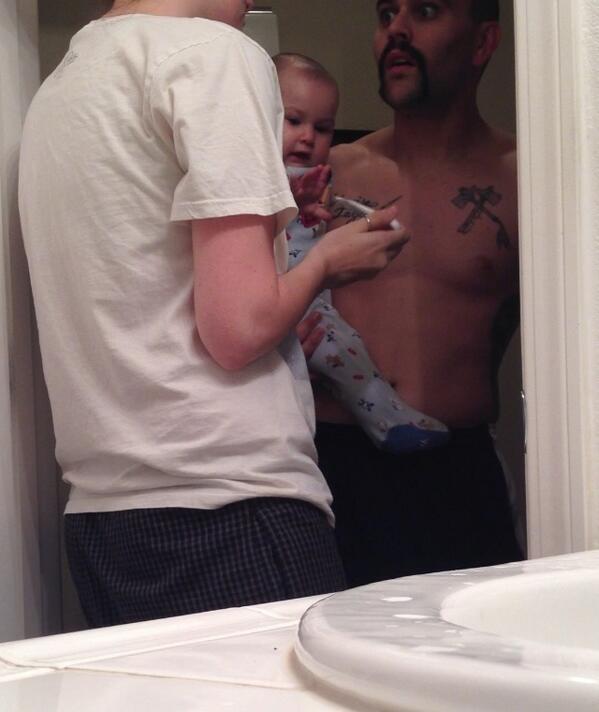 TotallyAmusing's tweet image. Told my husband I was pregnant for April Fools Day. We just had a baby a few months ago. He took it...well.