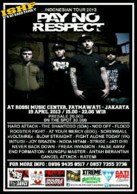 19 April at Rossi Music Fatmawati Jakarta,Pay No Respect Indonesian Tour