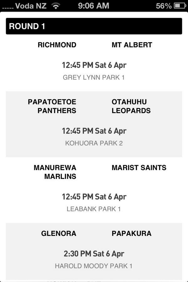 U/20s draw for round one.
Go hard!