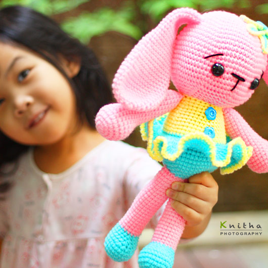 KnithaCraft's tweet image. Pink Rabbit Doll #crochet