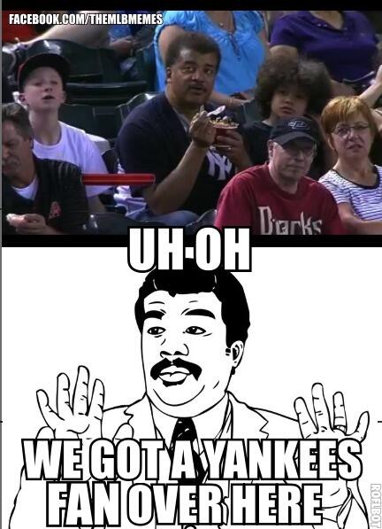 MLB Memes on X: Neil degrasse Tyson is a Yankees fan. Woah