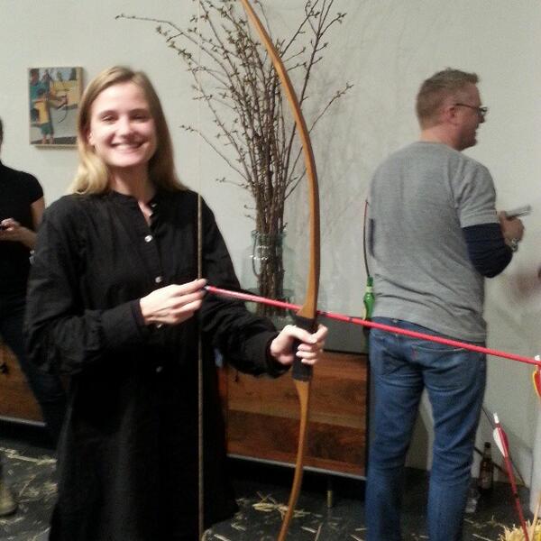 Emma prepares to battle for Tungsten's team at BDDW's Club of Archers night #archery