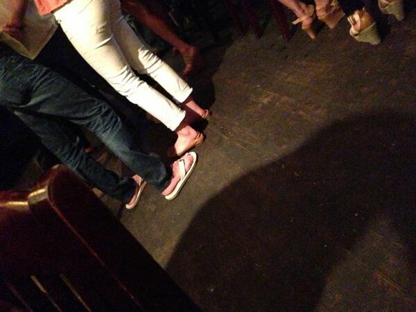 BUBarbieBitch's tweet photo. White flip flops...at a bar...really? #ksig http://t.co/JmgD307uaB
