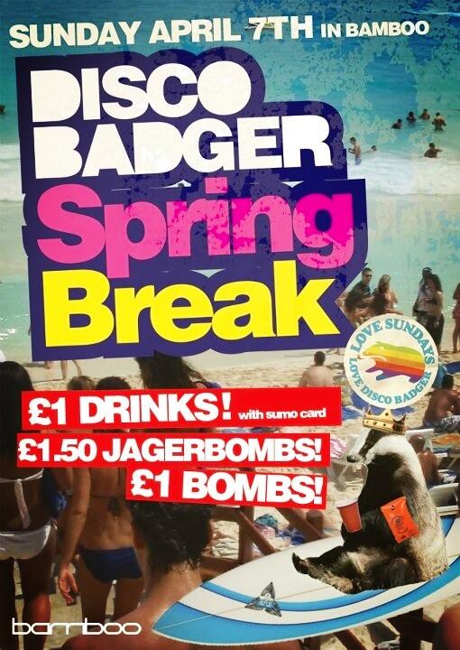 BambooGuestlist's tweet image. Woo spring breakkk!! #ChipNdip
£1 Drinks!
£1.50 JägersBombs!!
£1 Bombs!!!
#discobadger #BeThere