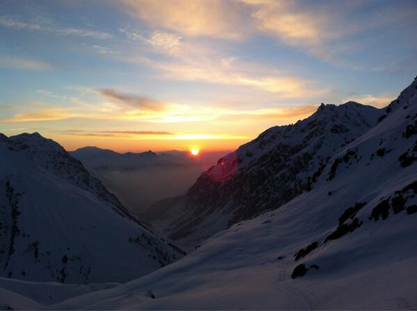 Sunset from the Silvretta Hut...nice