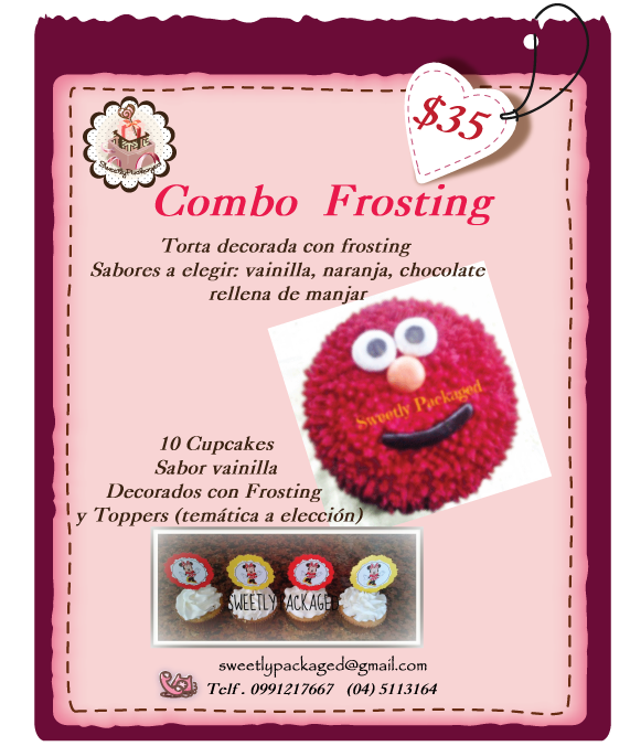 SamborondonLife's tweet photo. @SweetlyPackaged: COMBO Frosting!Torta 15 personas en frosting,10 cupcakes frosting con topper, a solo $35 http://t.co/ne6raRBnPn