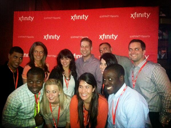 XFINITYSports's tweet photo. Big day for the #XFINITYDreamJob semi finalists tomorrow. I enjoyed getting to know them tonight http://t.co/QgiCanokP2