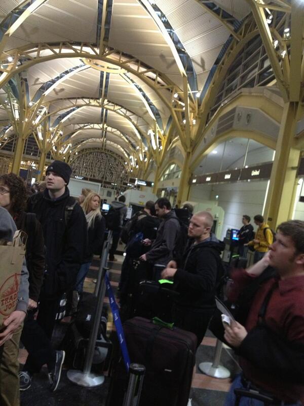 DrakeTrombones's tweet image. It's 5:30am and we are checking it at Dulles Airpot. Expected return to DSM at approx 4pm. #DTCtour2013