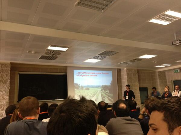 arduino's tweet photo. RT @CodemotionRoma: presenting Arduino GSM Shield at #codemotion : http://t.co/nJck0SSdTC #gsmshield
