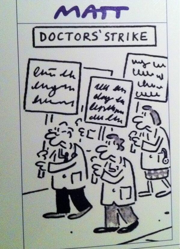توییتر \ Jess Bowie در توییتر: «When doctors go on strike... (Matt cartoon)  /dziXqWivk5»