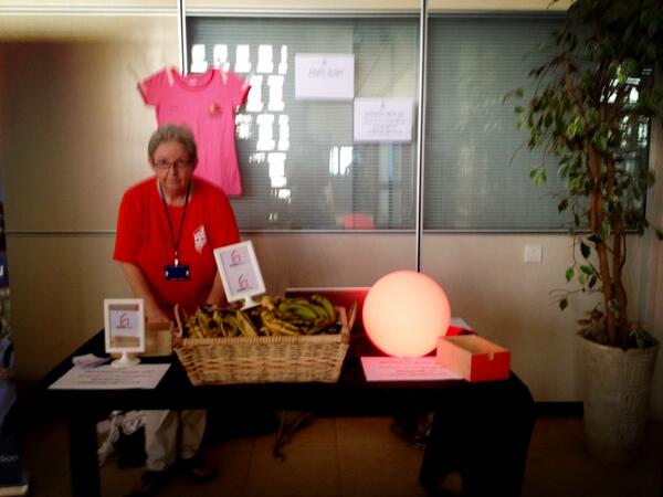 kajsaha's tweet image. At #BlogCamp13 @adjoaofoe and I set up @BloggingGhana 's table! Come for a banana! Follow us Facebook.com/BloggingGhana