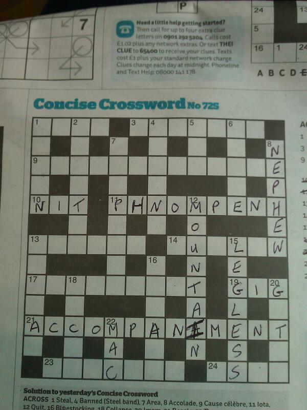 vikkip_'s tweet photo. @MissSuziClaus @mikej1984 @themajonna1 slightly stuck on my Saturday crossword #crosswordsaturday #fail http://t.co/AXOVCGKAwp