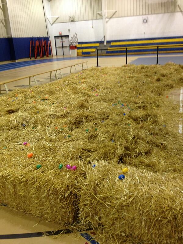 MarciAnnee's tweet photo. Egg hunt in hay - just what I love doing on Saturday mornings http://t.co/tBOuBJlwxl