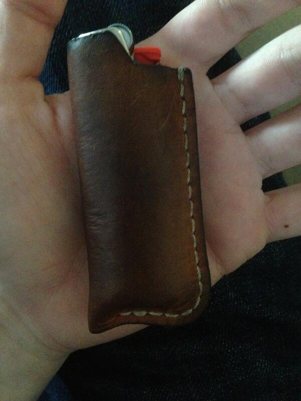 my natural lighter case is crazy dark after about 18 months #patina