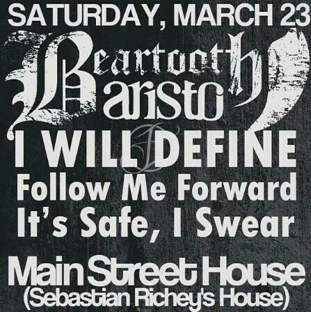 UntitledIndy's tweet image. The second choice is @Iwilldefineband @F0LL0WMEF0RWARD @ItsSafe_ISwear at @sebastianrichey's place. Details here: