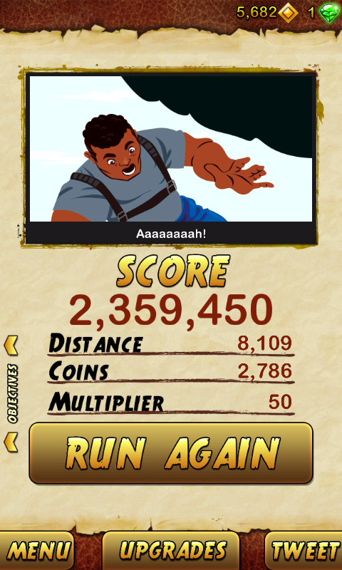 I got 2359450 points while escaping from a Giant Demon Monkey. Beat that! bit.ly/TempleRun2Andr…