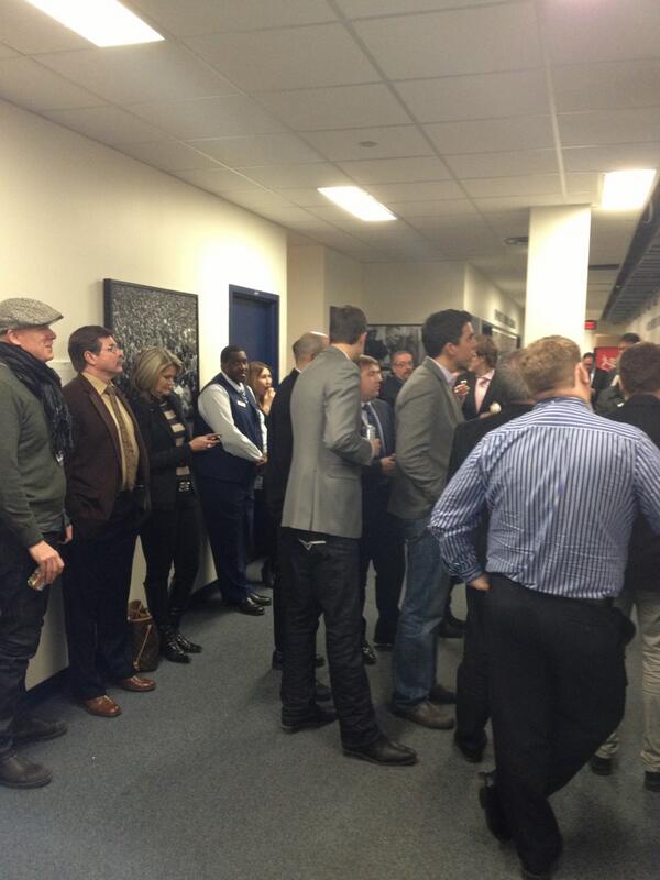 gerrydee's tweet photo. Press room at ACC. Every #HNIC broadcast they stand here and watch @CoachsCornerCBC. #peerrespect. http://t.co/Ay62WZeK0i