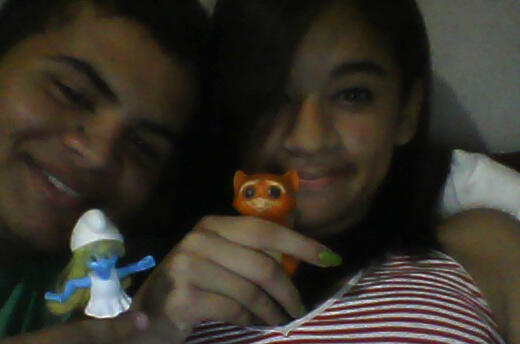 Maah_nss's tweet photo. Smurffet &amp; Gato de Botas @DIO_JIN http://t.co/DhzgDJxoqJ