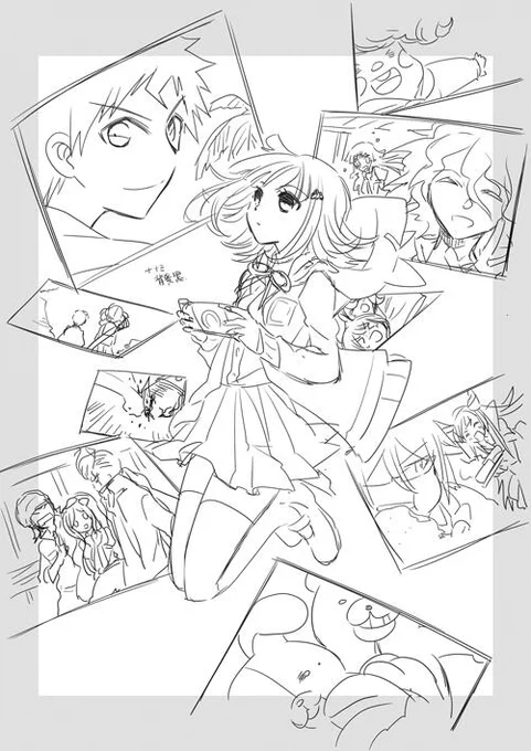 ダンガンロンパの没ラフも供養するよ! 