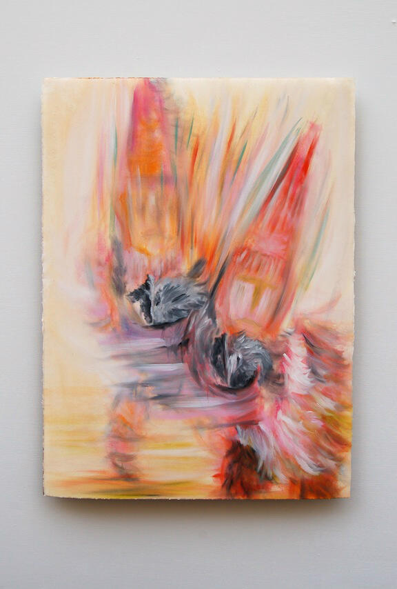 artjunky07's tweet photo. New work...“Mardi Gras with Chicken” Oil and Charcoal, Oilpaper, 22” x 30” http://t.co/11ASEl0kxw