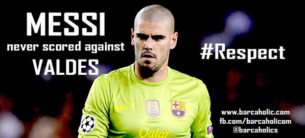 barcaholics's tweet photo. So who's that great keeper #Messi never scored against? #Barca #FCBarcelona http://t.co/iaEZa0byQg