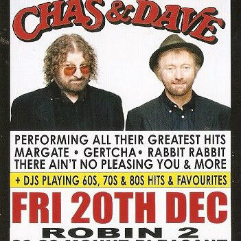 _RetroMania's tweet image. ..Presenting @chasdave live Dec.20th @Robin2 Bilston. Get your Xmas party booked! Fingers crossed for 'Silent Night'