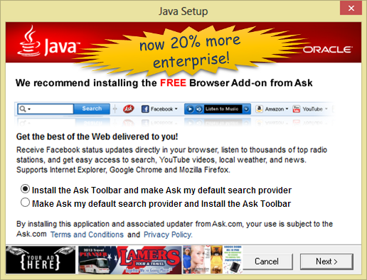 After feedback I predict the next Java installer will look something like this #improved