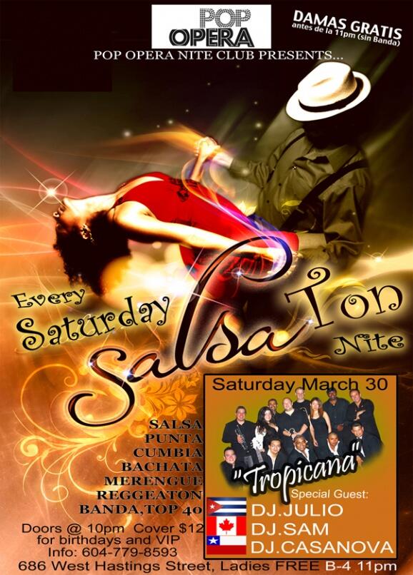 PopOpera604's tweet image. Join us each and every Saturday for #SALSATONNIGHT with DJ Julio + DJ Sam + DJ Casanova! Details here &amp;gt;&amp;gt;