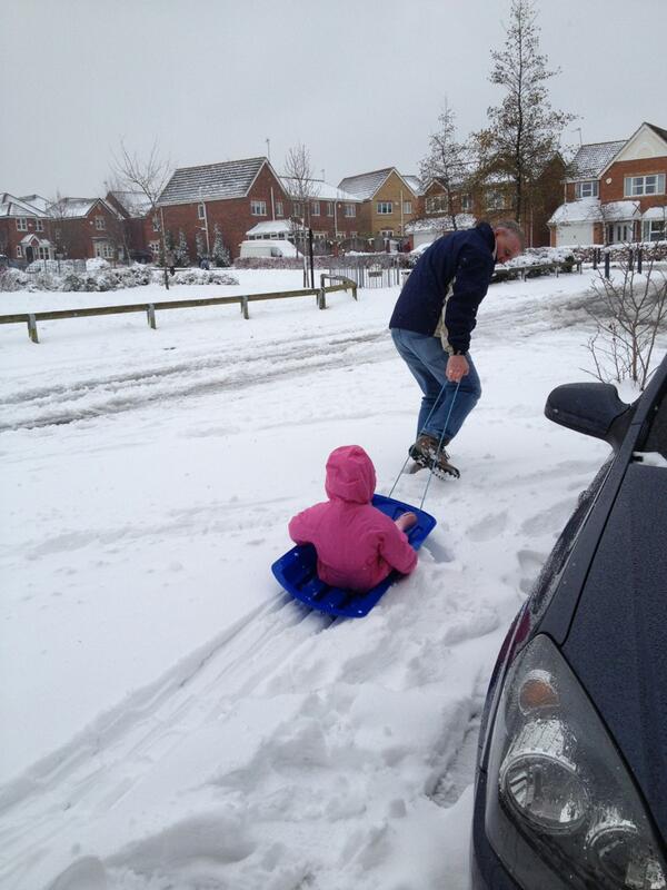 What a fantastic couple of days... 
1. Taking my beautiful little girl out on her sledge.