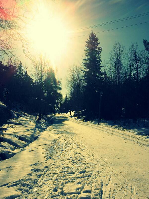 Forhåpentligvis årets siste skitur i Stockholm. Nå: Tsjekkia og "barmark"