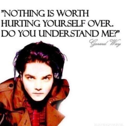 RecoveryAid's tweet image. Whether #CutForMCR #Cut4MCR is real or not, remember what Gerard said. #WiseWords
