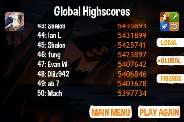 Machiaas's tweet image. Aww yeah Global Highscores spot 50 #ColorSheep @IamnotCristean @carlamglez