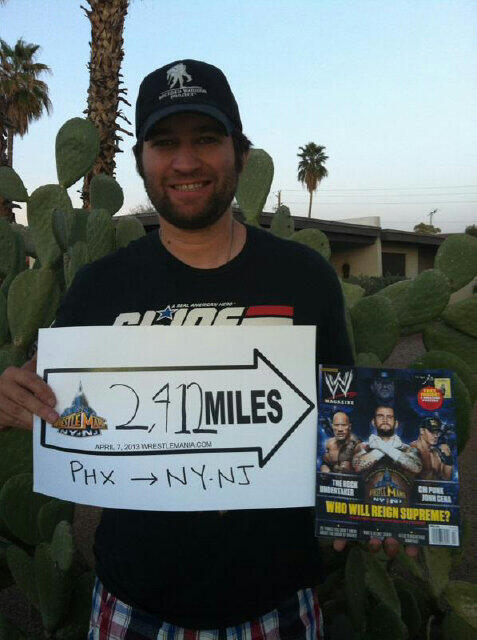 Hughes2517's tweet photo. My Road to Wrestlemania started at the 2013 Royal Rumble and it leads me back to my hometown #WMComingHome http://t.co/h0QUSPYStw