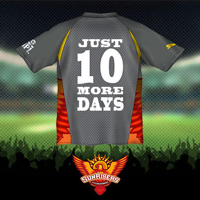SunRisers's tweet photo. Just 10 more days for the first match of @SunRisers Hyderabad fellas! And boy do we have a surprise for you! #SRH http://t.co/sDFz8ttlcu