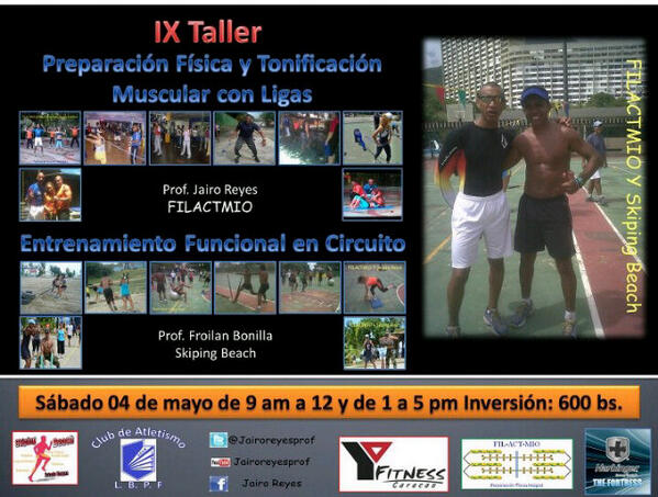 Taller Tonificación Muscular con Ligas y Entrenamiento (Tipos) de Circuito <a href="/froib/">Froilan Bonilla</a> @Jairoreyesprof  #YMCA
