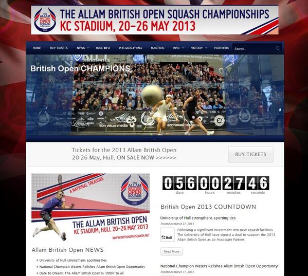 The Allam British Open is just two months away - please retweet and follow ! britishopensquash.net