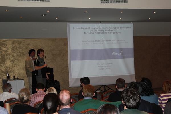 Iñaki San Vicente has presented his paper on subjectivity detection. #SentimentAnalisis #CICLing #nlproc #CICLing2013